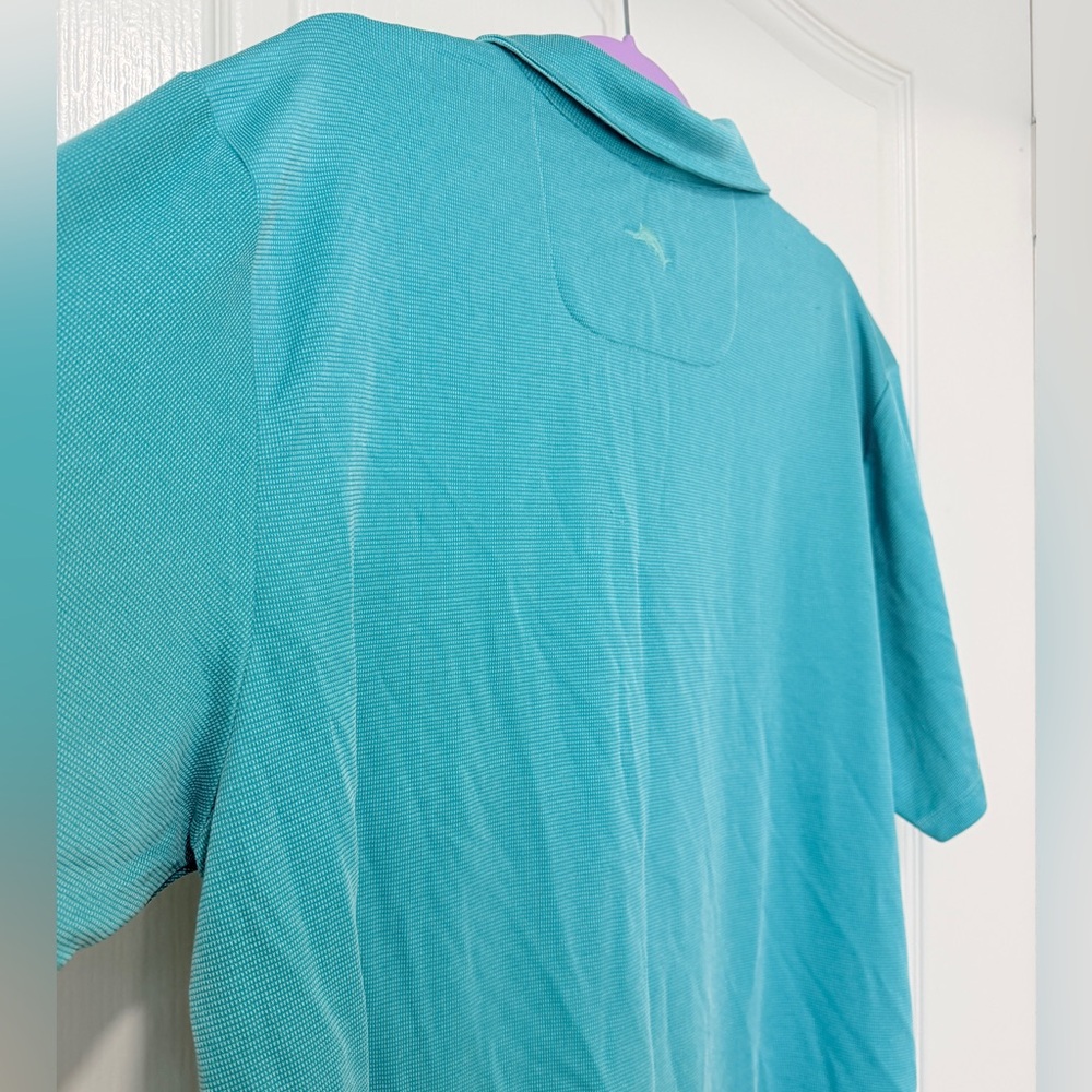 Tommy Bahama Polo Shirt XL Tall Blue Short Sleeve Casual Mens - Picture 5 of 7